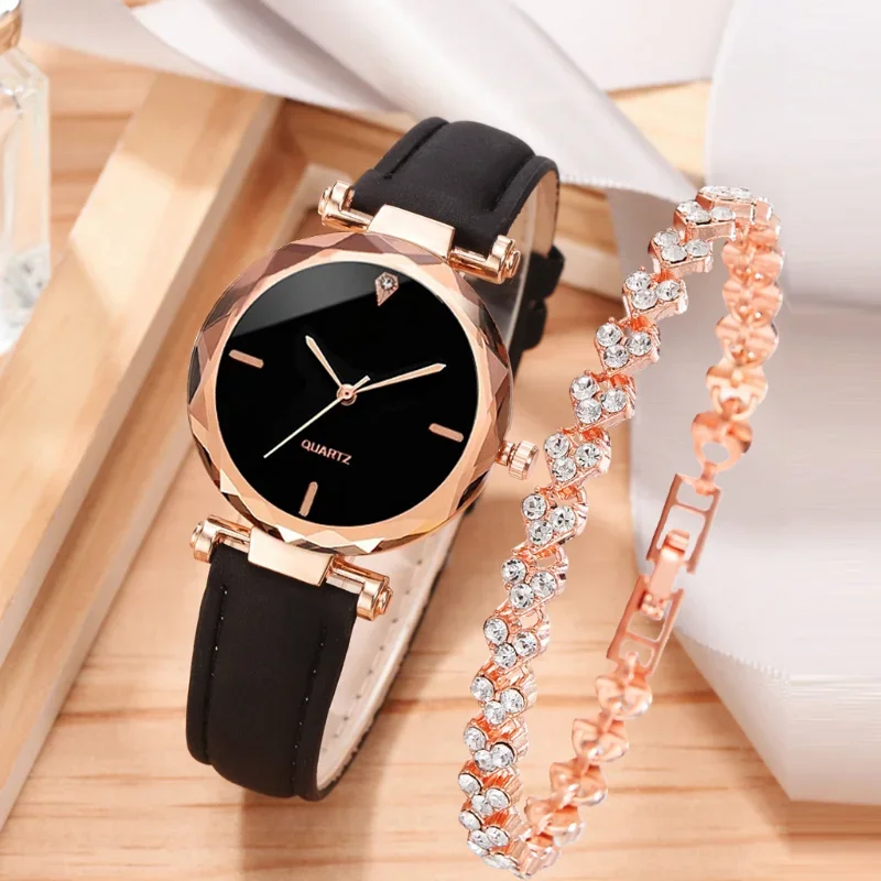 Luxury Watch For Girls - 2pcs Luxury Fashion Women Watch Set