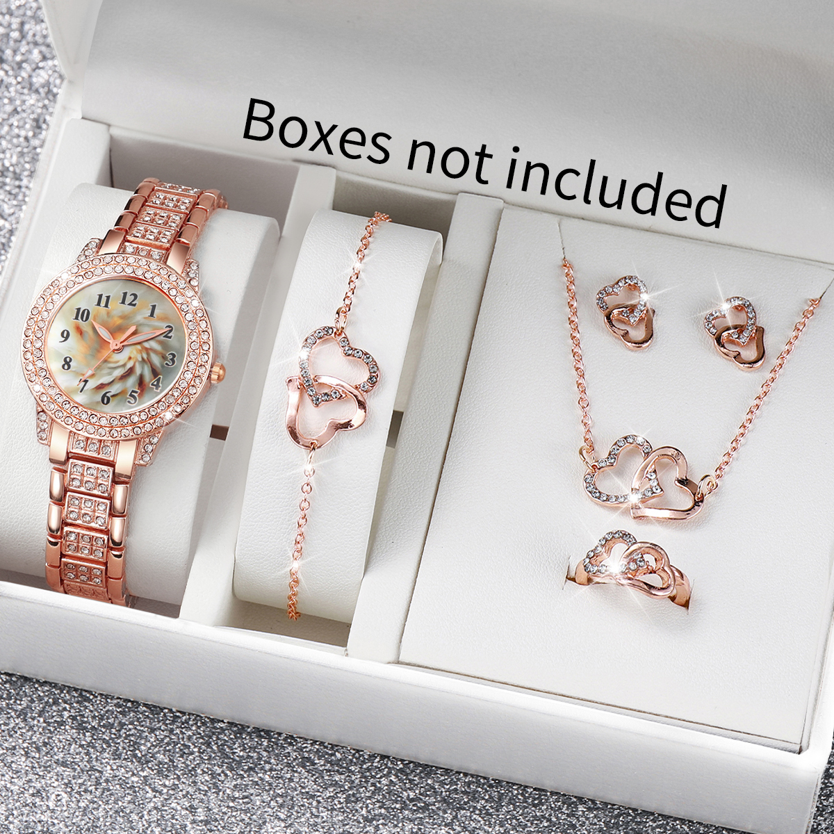Luxury Watch Packaging Box - 6PCS Luxury Rhinestone Women Quartz Watch