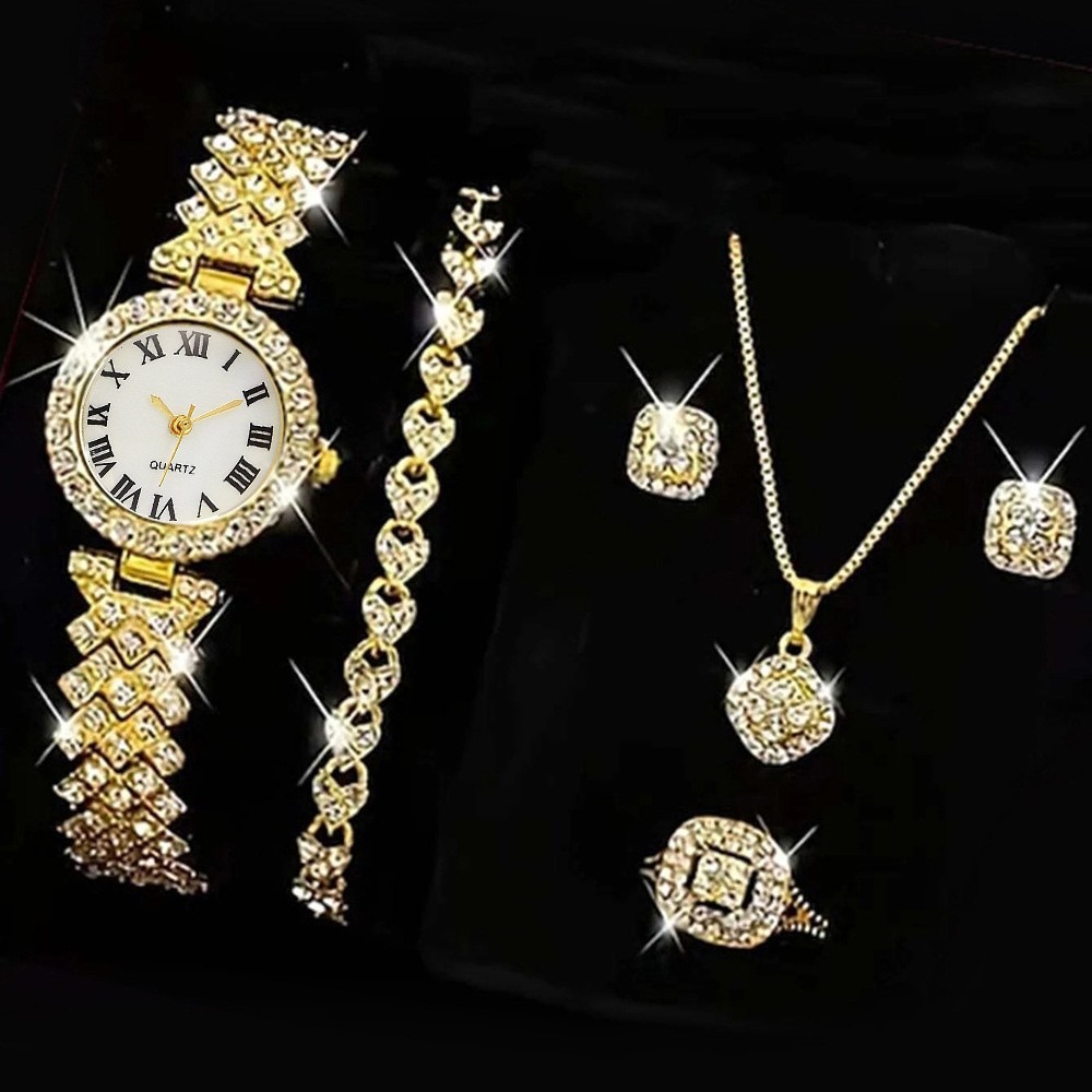 Luxury Watch Packaging Box - 6PCS/Set Luxury Rhinestone Women Watches Fashion