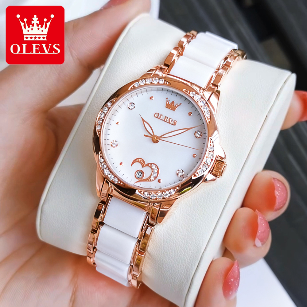 Luxury Watch Logos - OLEVS Elegant Fashion Women's Watches Ceramic