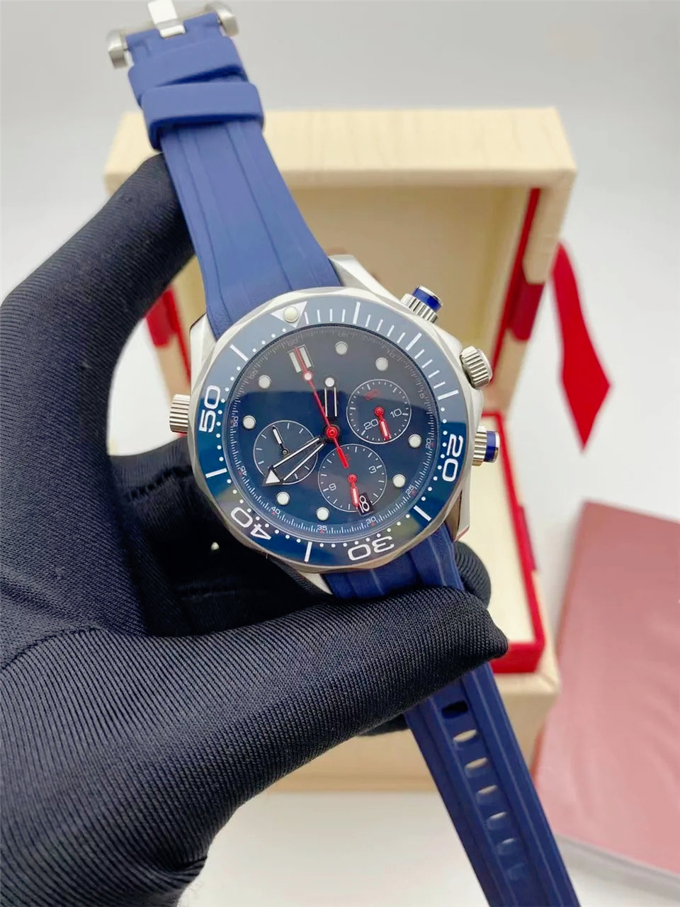 Luxury Watch Logos - 43mm Mens Elegant Luxury Quartz Chronograph