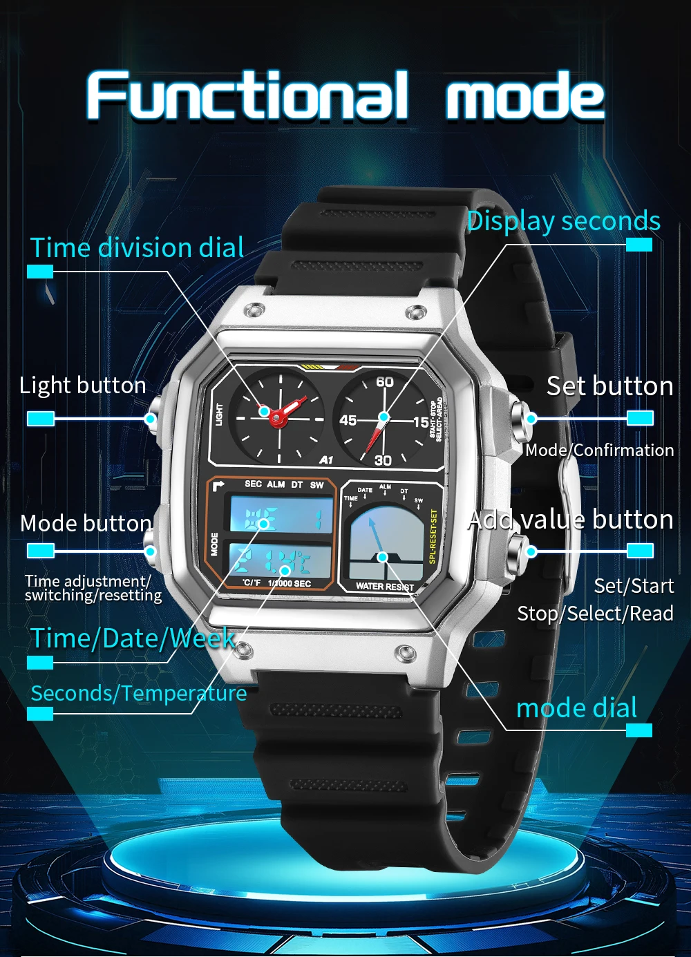 Fashion SANDA 6257 Popular Men – обзор и цена Luxury Watch Shop