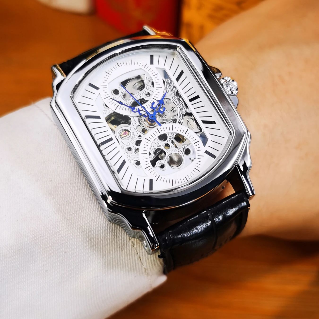 WINNER Business Mens Watches T – обзор и цена Luxury Watch All Black