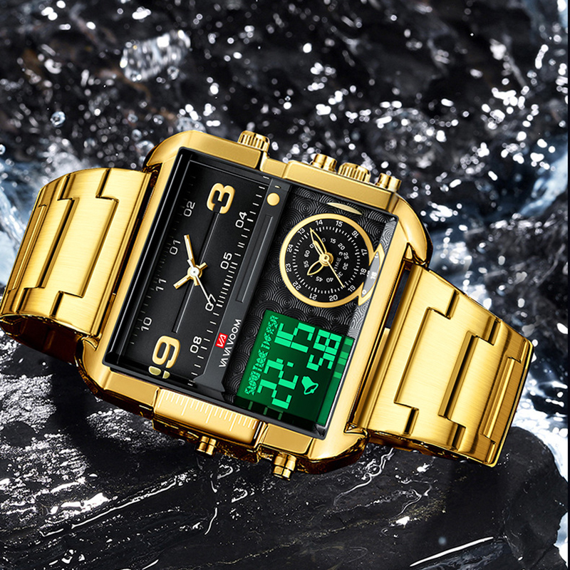 Dual Display Men Sports Watche – обзор и цена Luxury Watch All Black