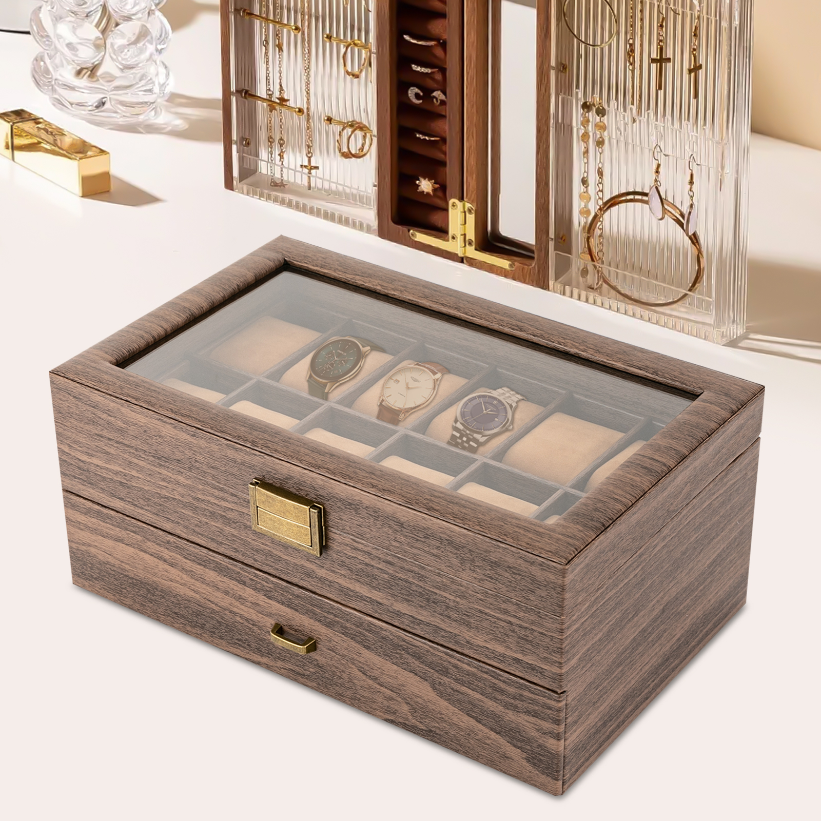 Luxury 2-Tier Wooden Watch Dis – обзор и цена Luxury Watch Tier