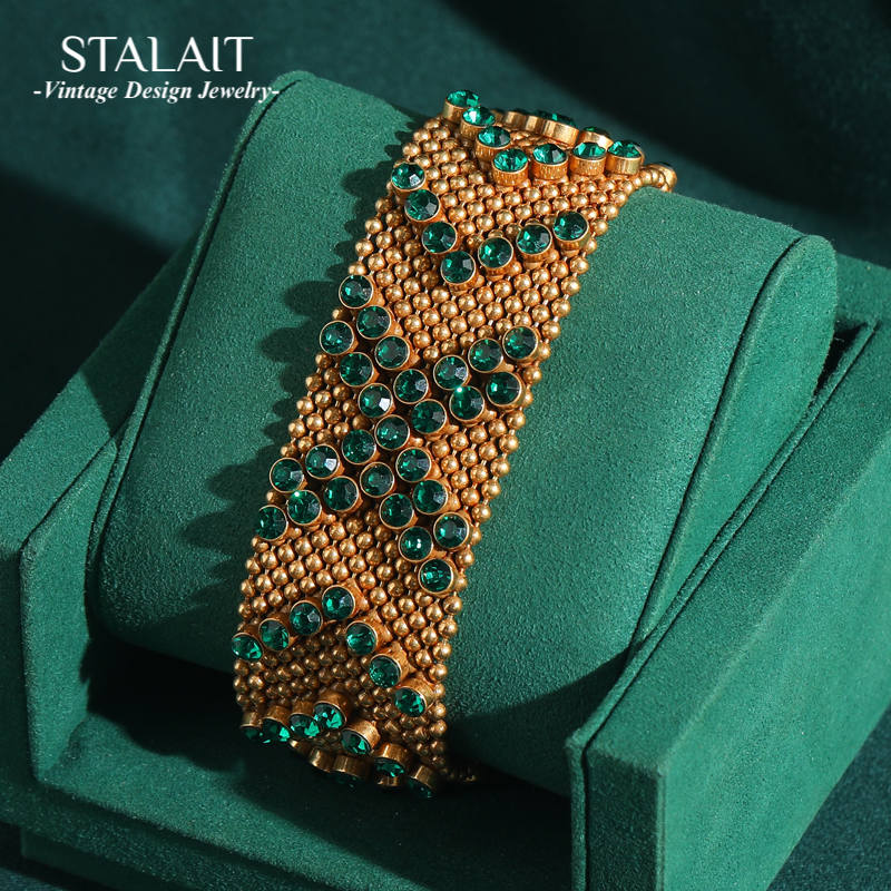 Vintage Green Rhinestone Brace – обзор и цена Luxury Watch In Dubai
