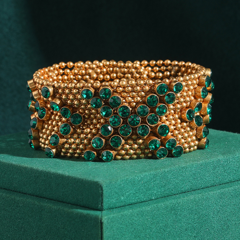 Vintage Green Rhinestone Brace – обзор и цена Luxury Watch In Dubai