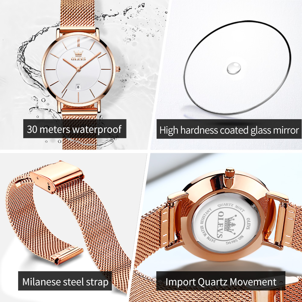 OLEVS Woman Watch 5869 Elegant – обзор и цена Luxury Watch Logos