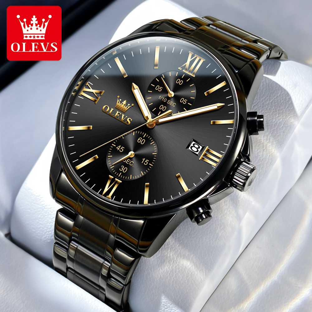 OLEVS 2886 Classic Black Quart – обзор и цена Luxury Watch All Black
