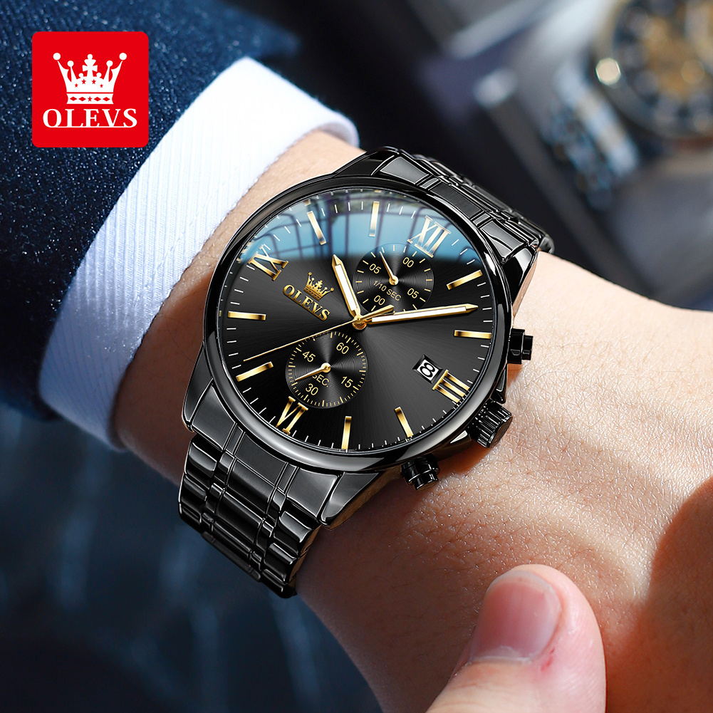 OLEVS 2886 Classic Black Quart – обзор и цена Luxury Watch All Black