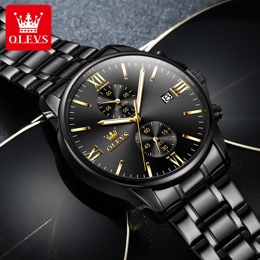OLEVS 2886 Classic Black Quart – обзор и цена Luxury Watch All Black