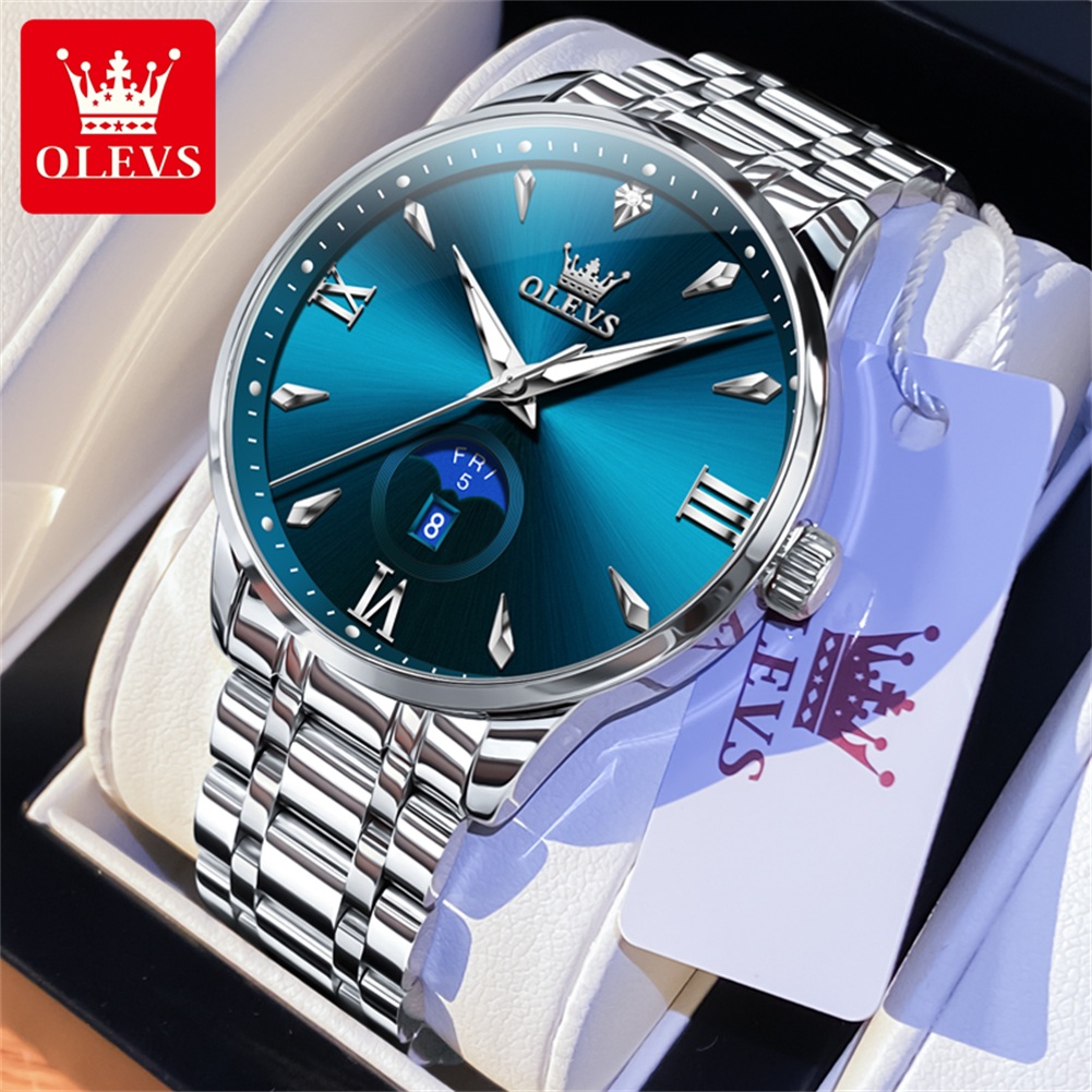 OLEVS Moon Phase men's watches – обзор и цена Luxury Quartz Watch Brands