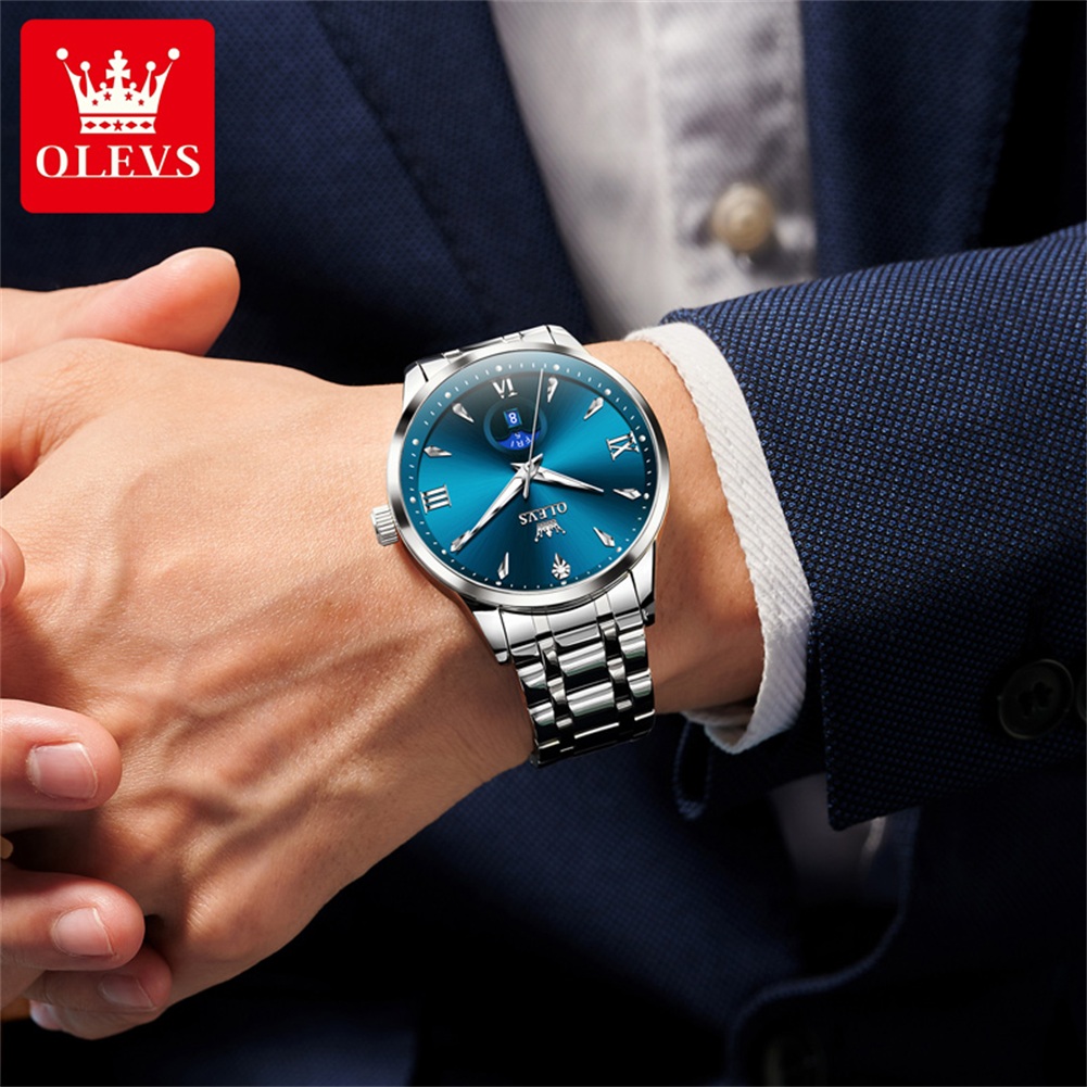 OLEVS Moon Phase men's watches – обзор и цена Luxury Quartz Watch Brands
