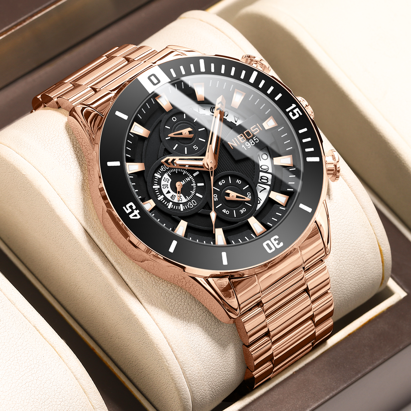 NIBOSI New Men's Watches Top B – обзор и цена Luxury Quartz Watch Brands