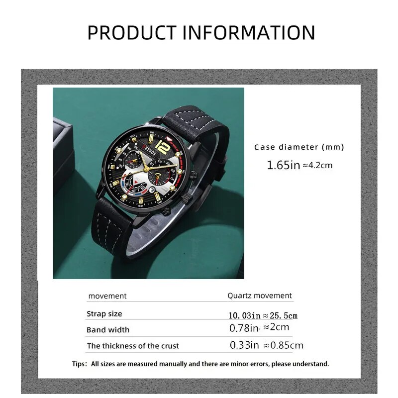 3PCS Set Fashion Mens Watches  – обзор и цена Luxury Watch All Black