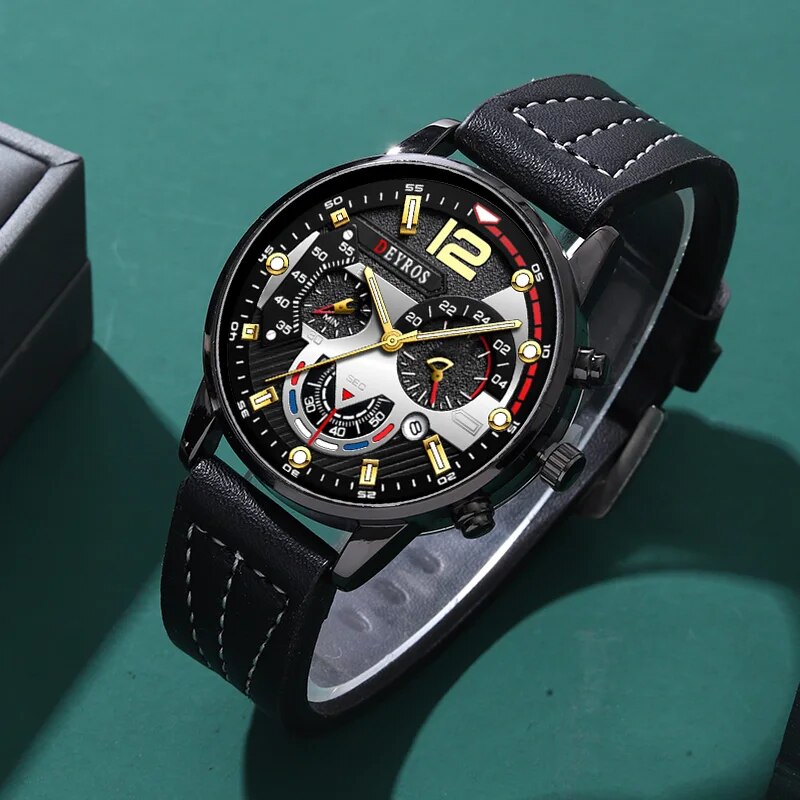 3PCS Set Fashion Mens Watches  – обзор и цена Luxury Watch All Black