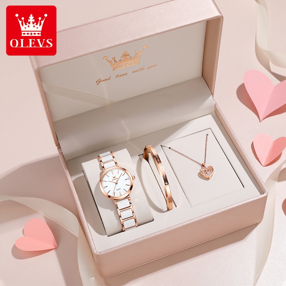 OLEVS Women Watch 5877 Luxury  – обзор и цена Luxury Watch And Bracelet