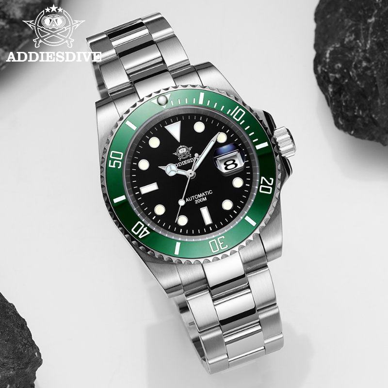 ADDIESDIVE New Water Diver Wat – обзор и цена Luxury Watch All Black