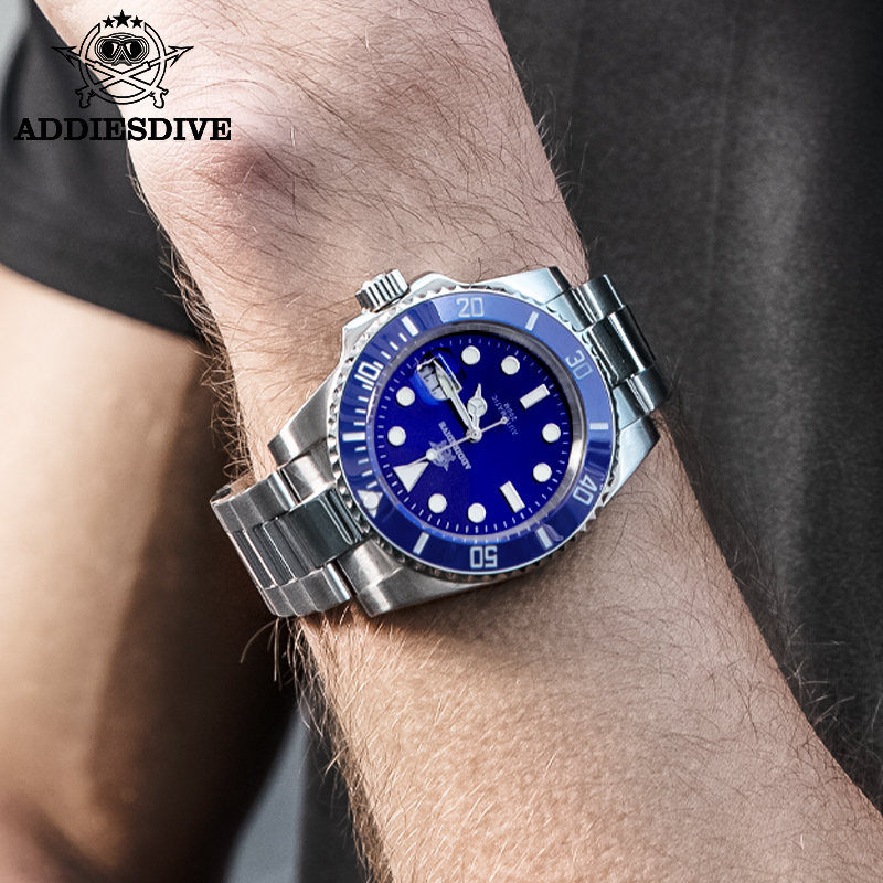 ADDIESDIVE New Water Diver Wat – обзор и цена Luxury Watch All Black