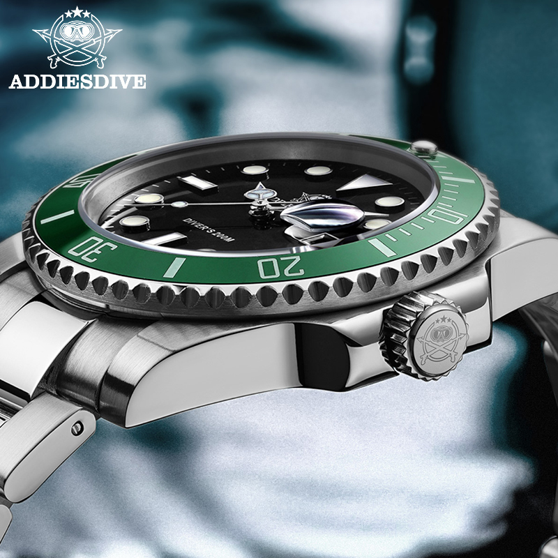 ADDIESDIVE Luxury 2115 Men's Q – обзор и цена Luxury Watch All Black