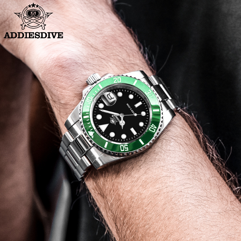 ADDIESDIVE Luxury 2115 Men's Q – обзор и цена Luxury Watch All Black