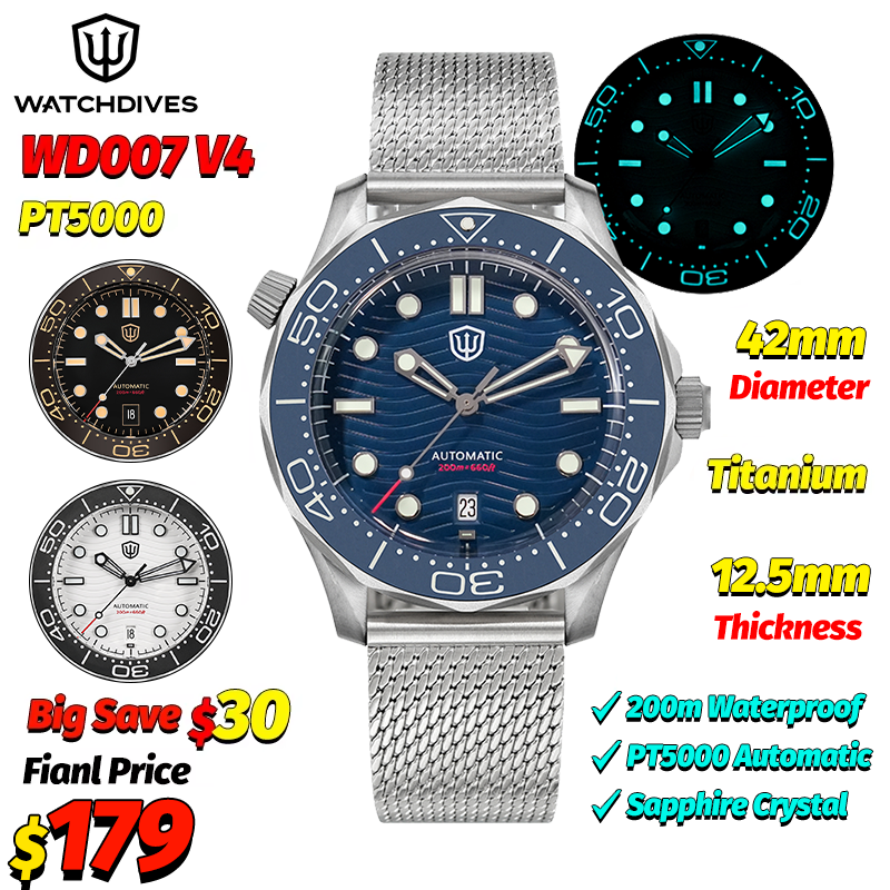 Watchdives WD007 V4 Automatic  – обзор и цена Luxury Watch And Bracelet