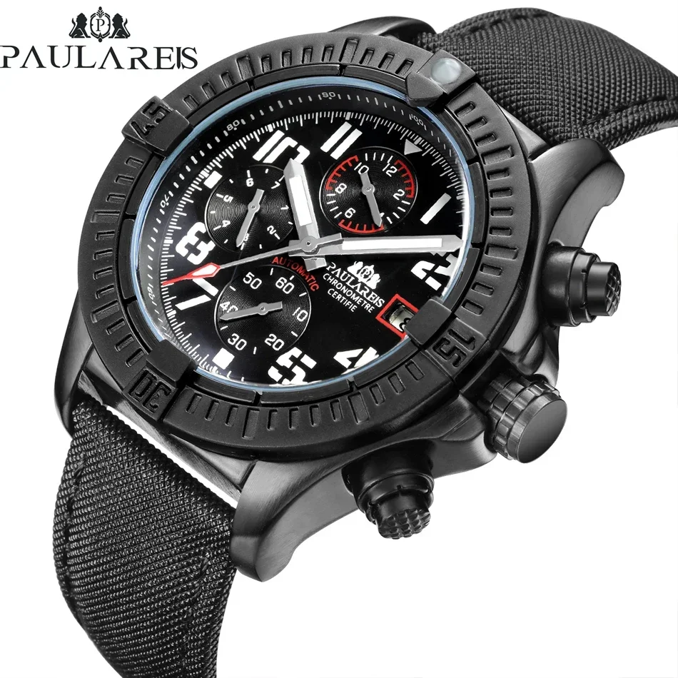 Automatic Mens Watch Self Wind – обзор и цена Luxury Watch All Black