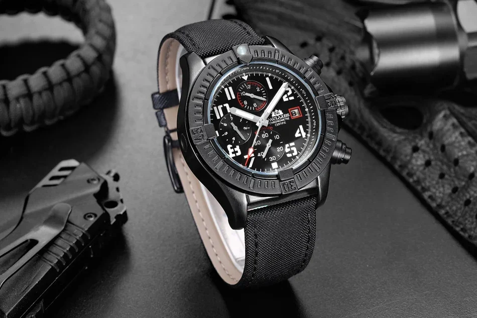 Automatic Mens Watch Self Wind – обзор и цена Luxury Watch All Black