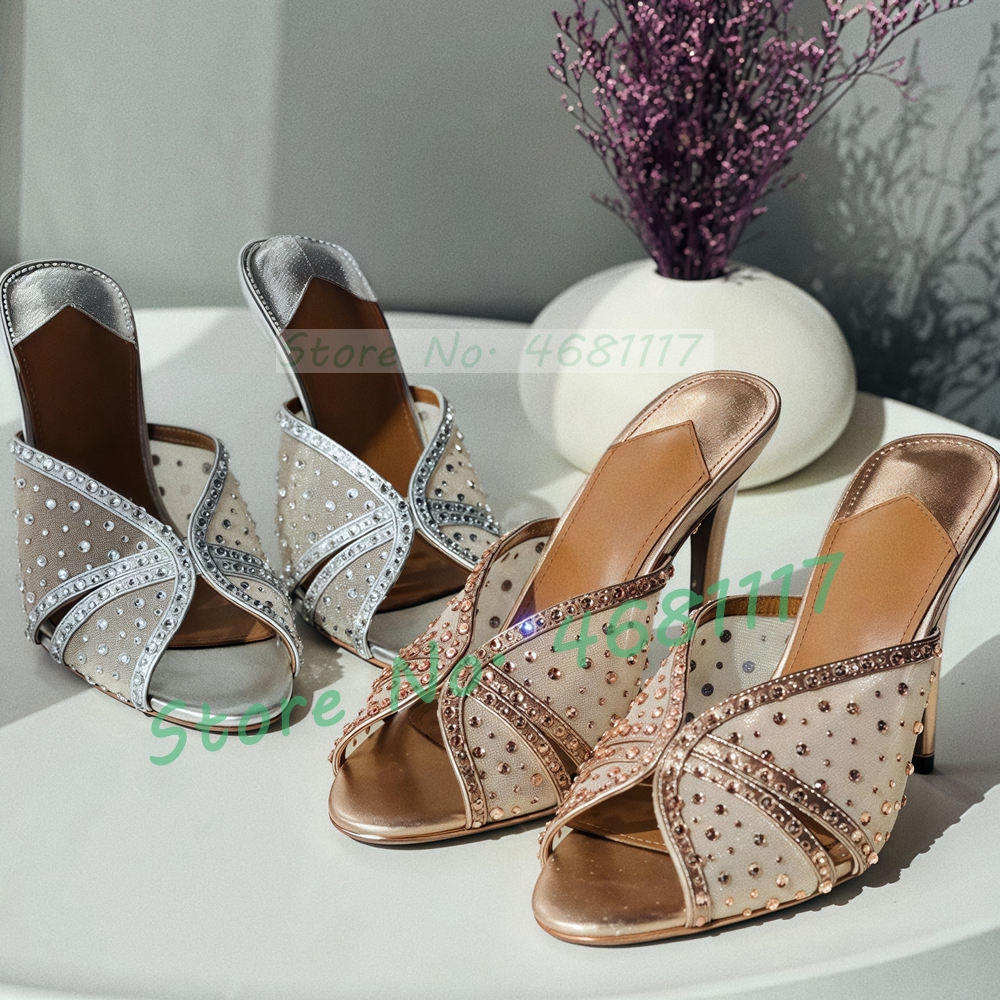 Crystal Mesh Cross Strap Mules – обзор и цена Luxury Watch For Girls