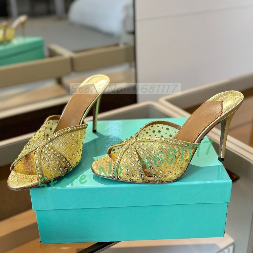 Crystal Mesh Cross Strap Mules – обзор и цена Luxury Watch For Girls