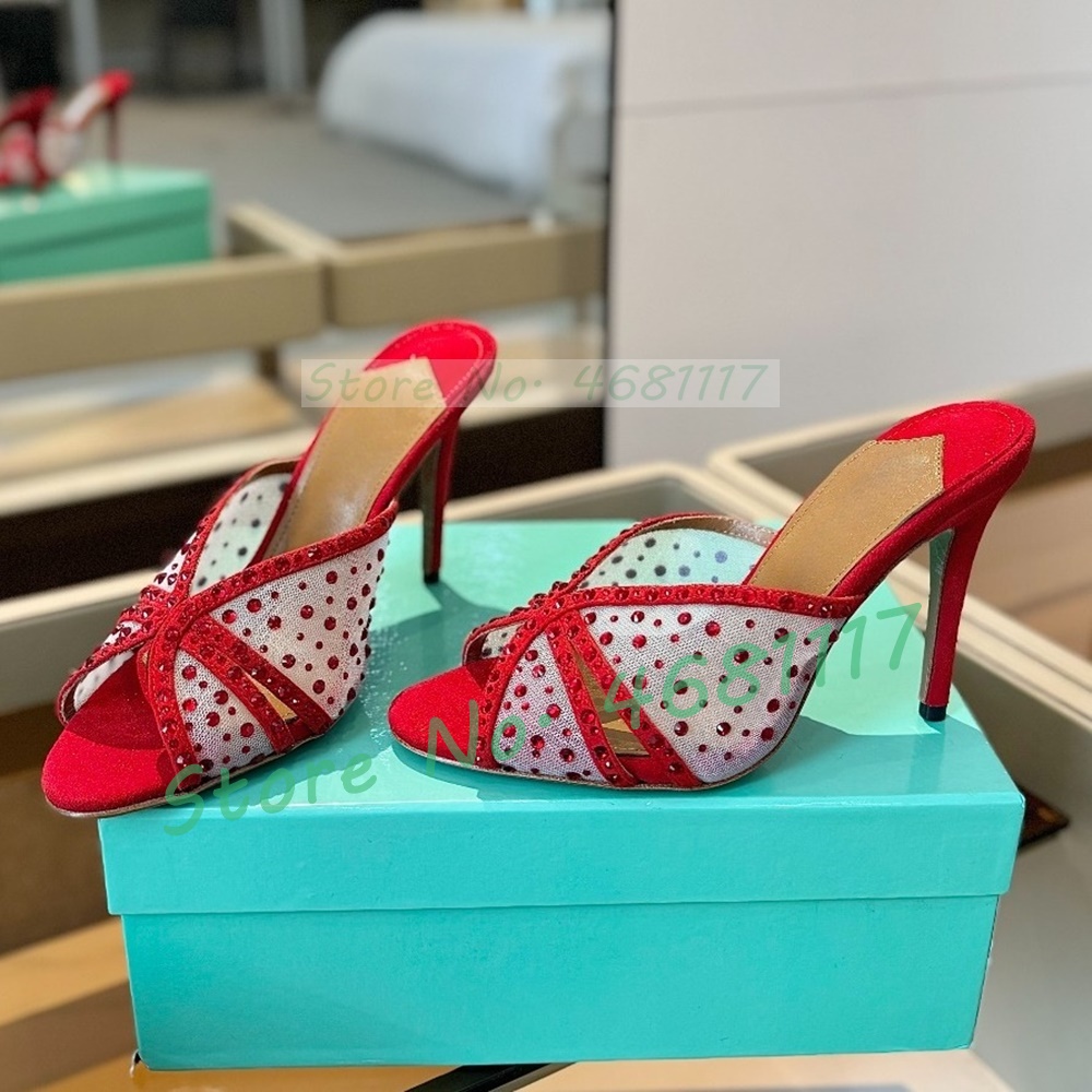 Crystal Mesh Cross Strap Mules – обзор и цена Luxury Watch For Girls