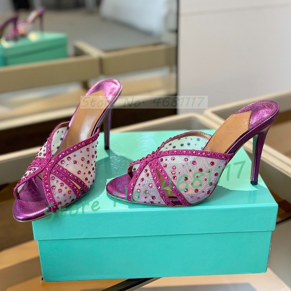 Crystal Mesh Cross Strap Mules – обзор и цена Luxury Watch For Girls
