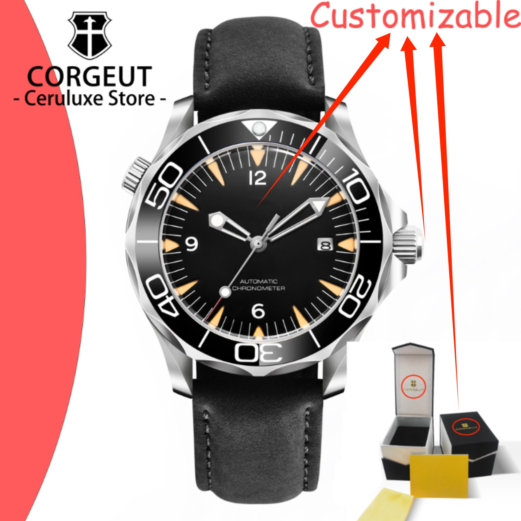 CUSTOM Logo Sapphire Glass Aut – обзор и цена Luxury Watch Logos